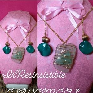 TWGOG Gracefully 🌄 3D Handmade Necklace and Earrings Set